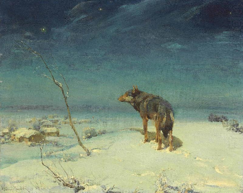 Alfred de Dreux The lone Wolf china oil painting image